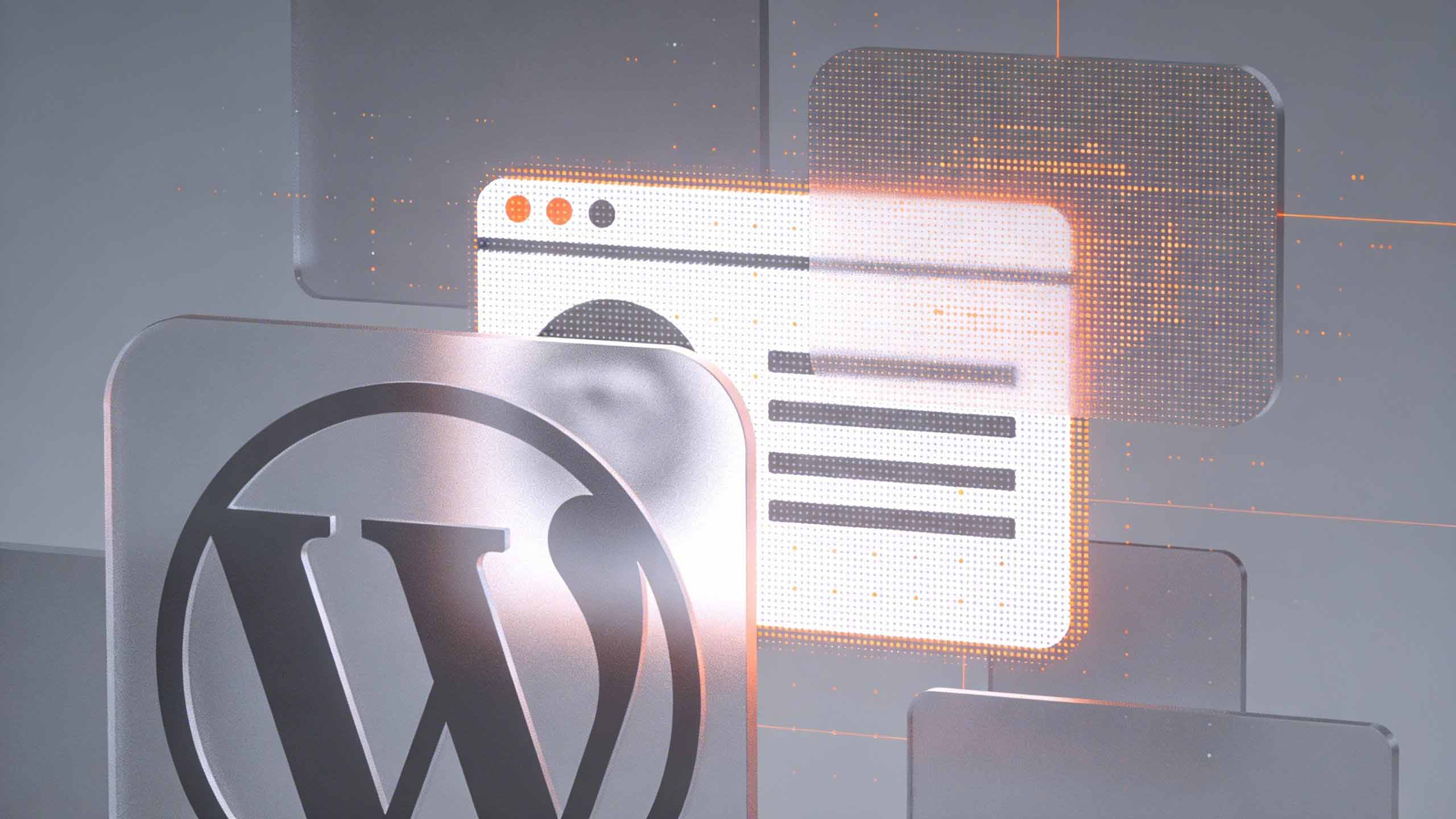 How to write a WordPress article with AI — WordPress logo alongside an AI content interface panel
